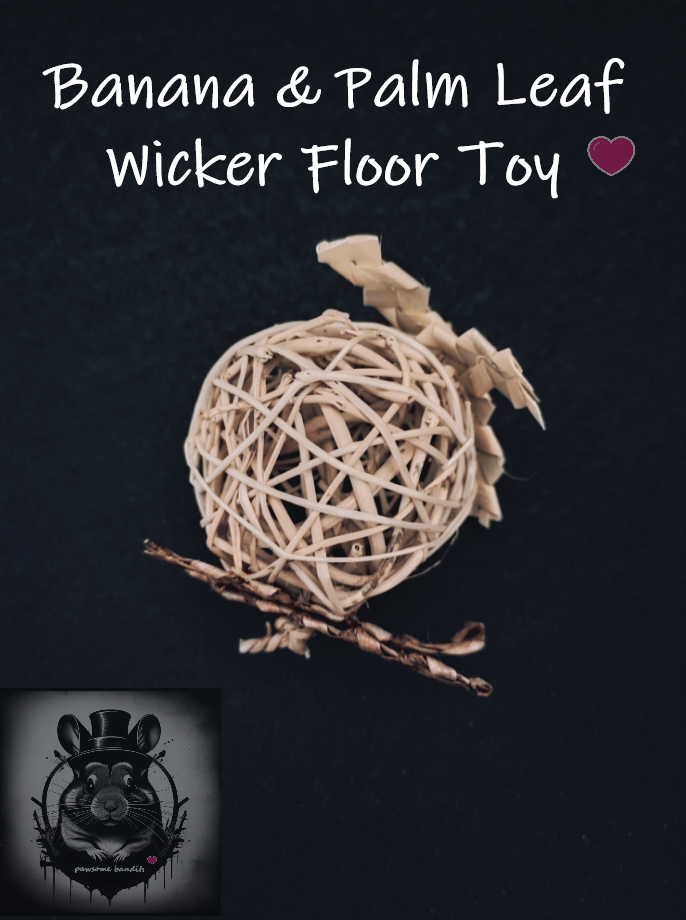 Banana & Palm Leaf Wicker Floor Toy