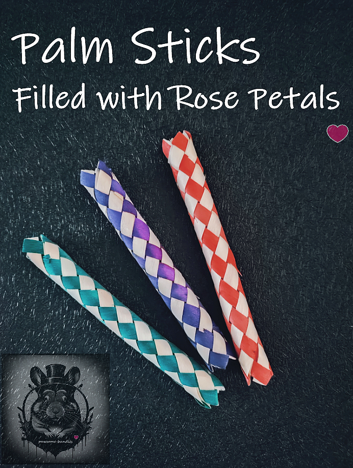 Palm Sticks filled with Rose Petals x3