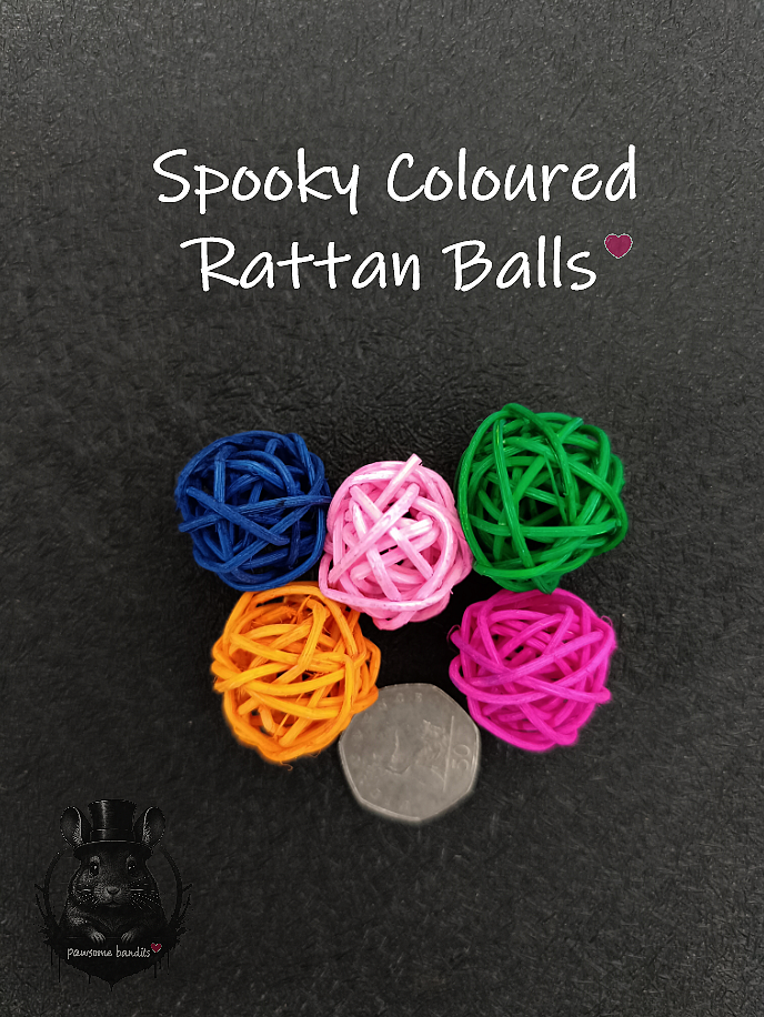 Spooky Coloured Rattan Balls