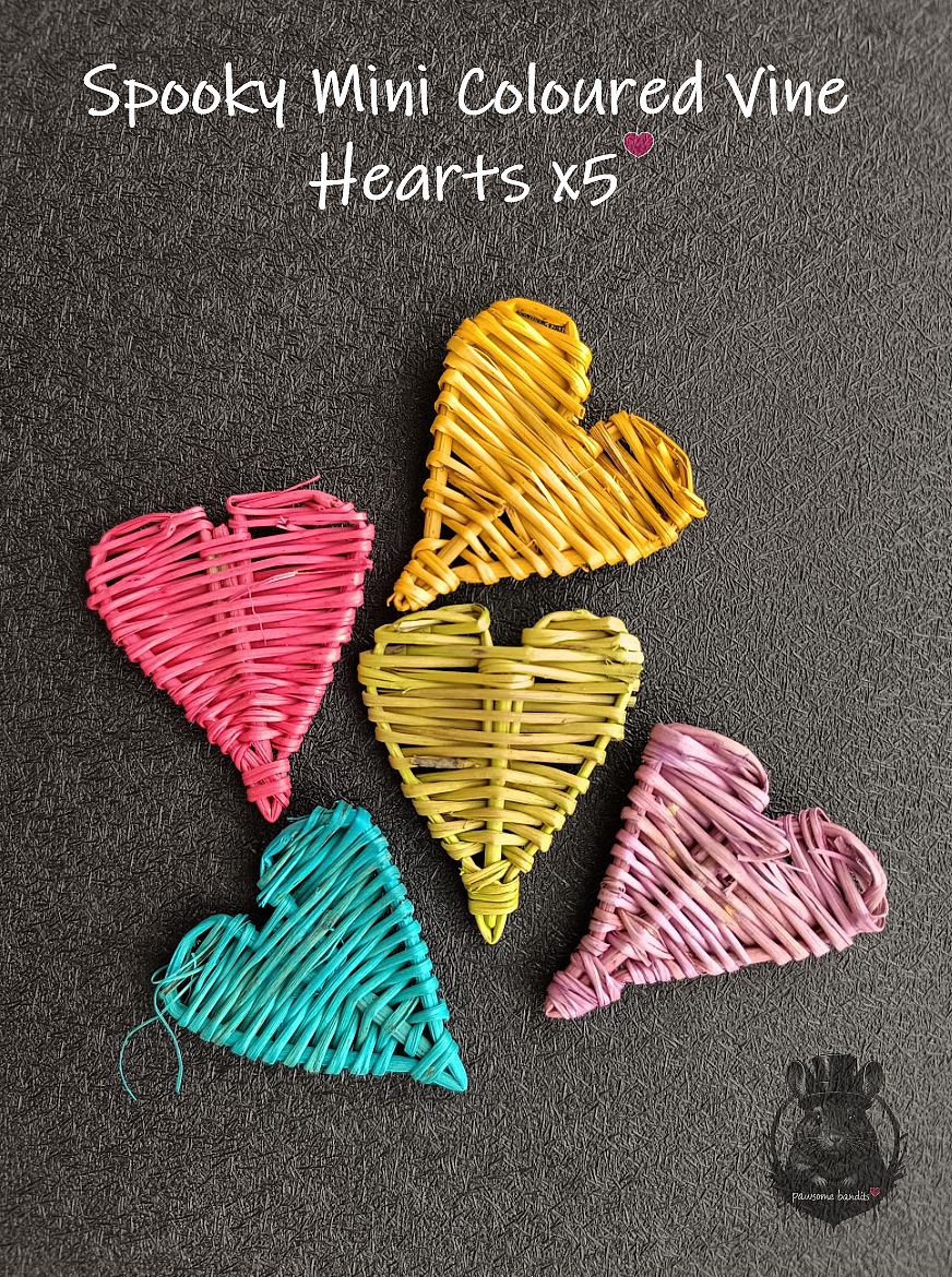 Spooky Mini Coloured Vine Hearts x5