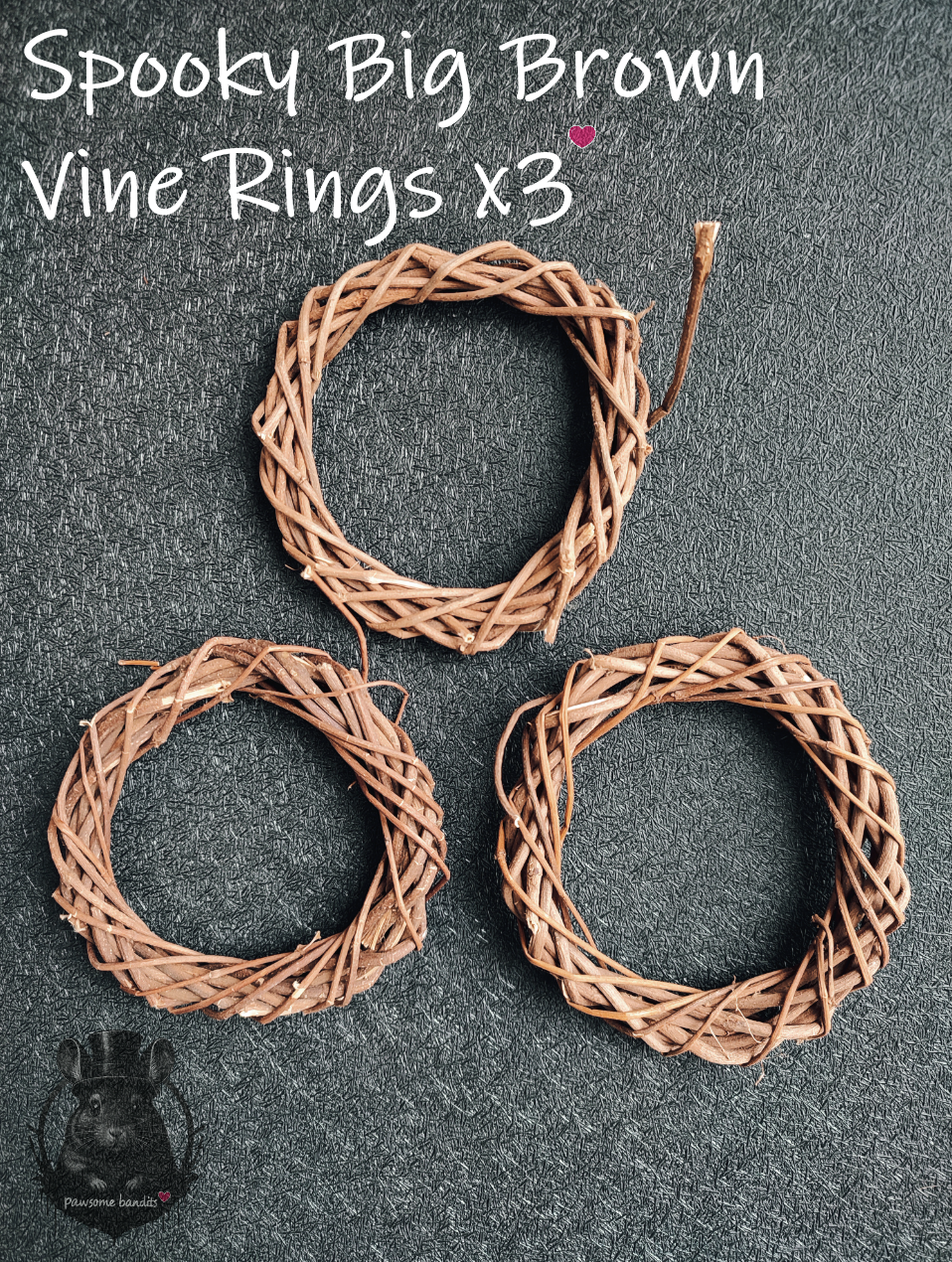 Spooky Big Brown Vine Rings x3