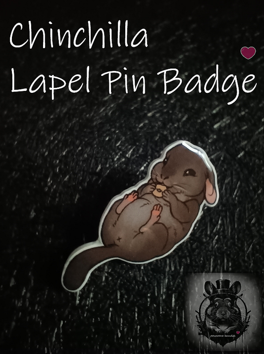 Chinchilla Lapel Pin Badge
