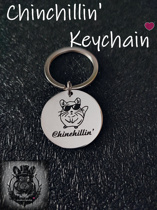 Chinchillin' Keychain