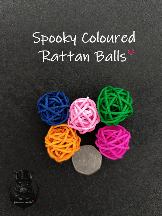 Spooky Coloured Rattan Balls