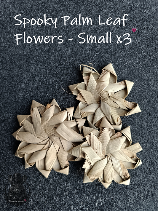 Spooky Palm Leaf Flowers - Small x3